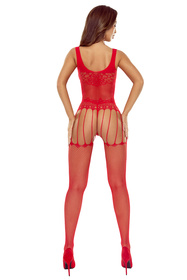 Passion BS119 Body bodystocking, red