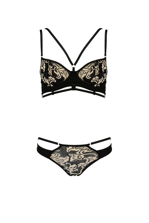 Casmir Victoria bikini Nocna komplet biustonosz + figi, black