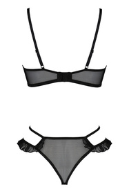 Avanua Odrevia set Nocna komplet biustonosz + stringi, black
