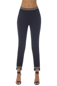 Bas Bleu Marisa Legginsy klasyczne, black-gold