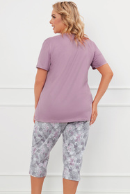 Italian Fashion Ibena kr.r. sp.3/4 Nocna piżama, wrzos/druk