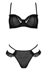 Avanua Odrevia set Nocna komplet biustonosz + stringi, black