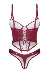 Obsessive Redya corset & thong Gorset sexy, red