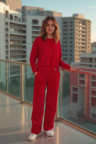 Vivisence 9102 Spodnie dres, czerwony