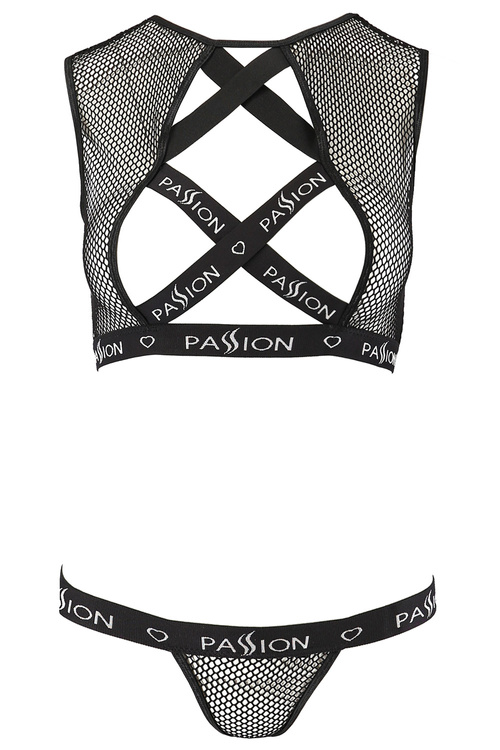 Passion Debra set Nocna komplet biustonosz + stringi, black