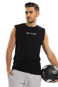 Reviver F5539 Koszulka bez rękawów, czarny