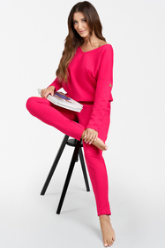 Italian Fashion Karina dł.r. dł.sp. Dres homewear, fuksja