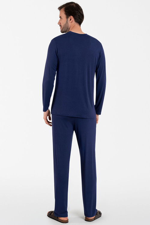 Italian Fashion Akord Men dł.r. dł.sp. Nocna piżama, granat