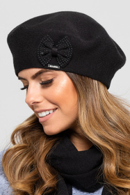 Kamea Salamanka Nakrycie głowy beret, czarny