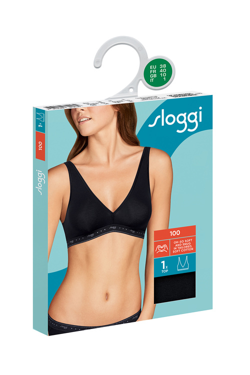Sloggi 10198126 24/7 100 H Top Biustonosz braletka, 0004-black