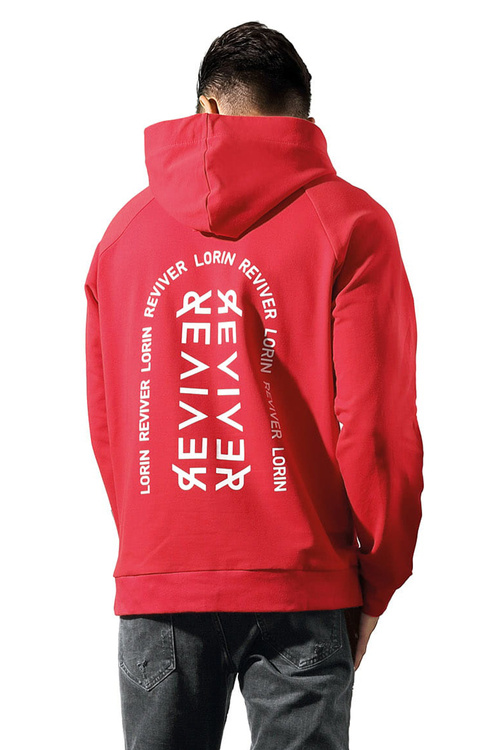 Reviver F5604 Bluza nierozpinana, czerwony