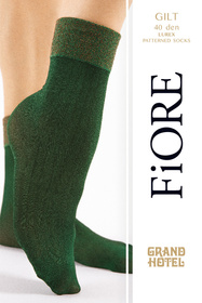 Fiore Gilt 40 DEN G1162 Wyrób pończoszniczy skarpetki, autumn green
