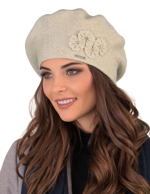 Vivisence 7006 Nakrycie głowy beret, beżowy