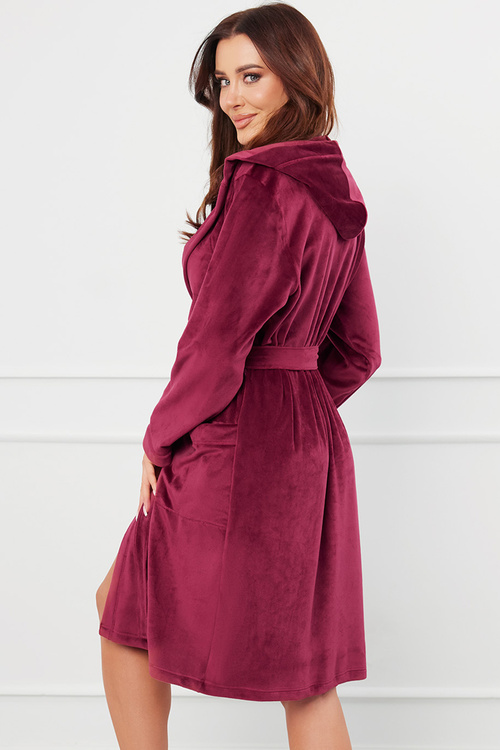 Italian Fashion Akara dł.r. Nocna szlafrok, bordo