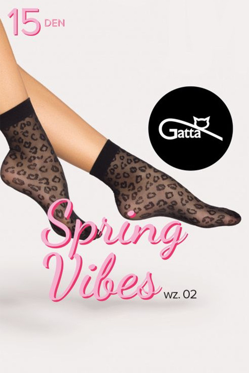 Gatta Spring Vibes 02 15 DEN Wyrób pończoszniczy skarpetki, nero