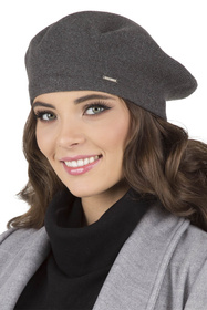 Vivisence 7005Kmpl Komplet beret+szalik, ciemnoszary
