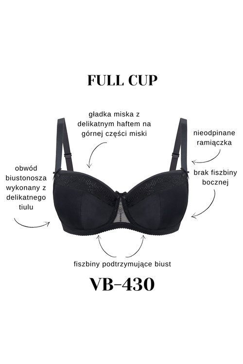Vena VB-430 Бюстгальтер жорсткий, чорний