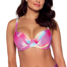 Ava SK-163 Kostium kąpielowy biustonosz usztywniany, pastel tie dye