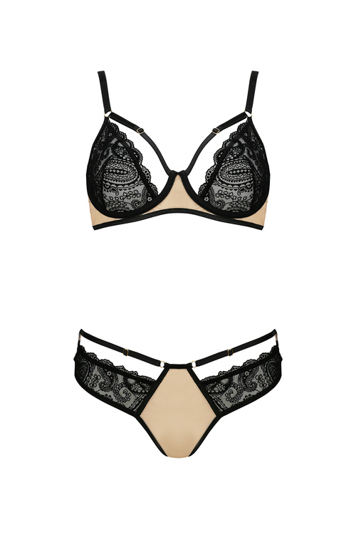 Casmir Daisy set Nocna komplet biustonosz + stringi, beige