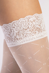 Fiore Enchante 20 DEN O4114 Wyrób pończoszniczy pończochy samonośne, off white
