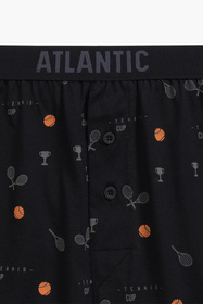 Atlantic 2MBX-052 2-pak Majtki bokserki, czarny/niebieski