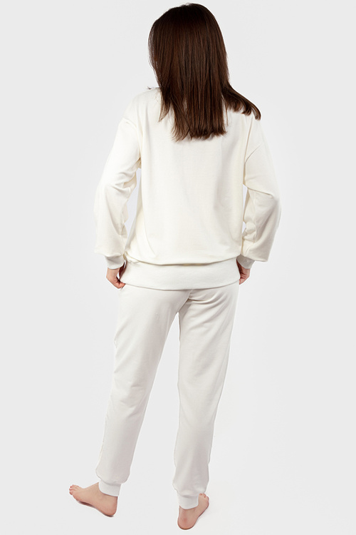 Dkaren DK-K-B2 Komplet bluza+spodnie, ecru