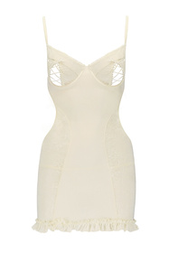 Avanua Bianca chemise Nocna komplet koszulka + stringi, ecru