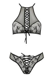 Passion Azalia set Nocna komplet biustonosz + stringi, black