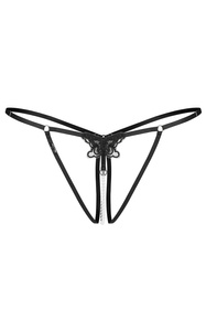 Obsessive Selisme crotchless thong Majtki stringi otwarte, black