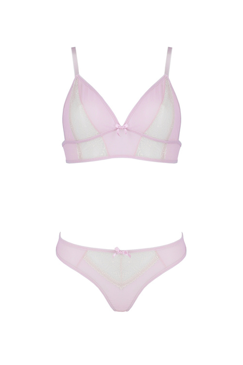 Avanua Pamela set Nocna komplet biustonosz + stringi, pink