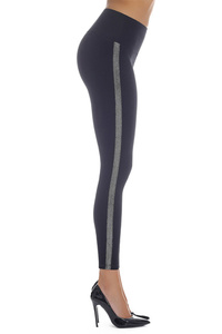 Bas Bleu Leryn Legginsy klasyczne, black-silver