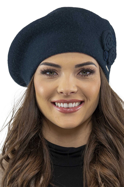 Vivisence 7037Kmpl Komplet beret+szalik, granatowy