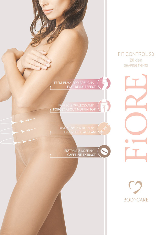 Fiore Fit Control 20 den M5204 Wyrób pończoszniczy rajstopy, light natural