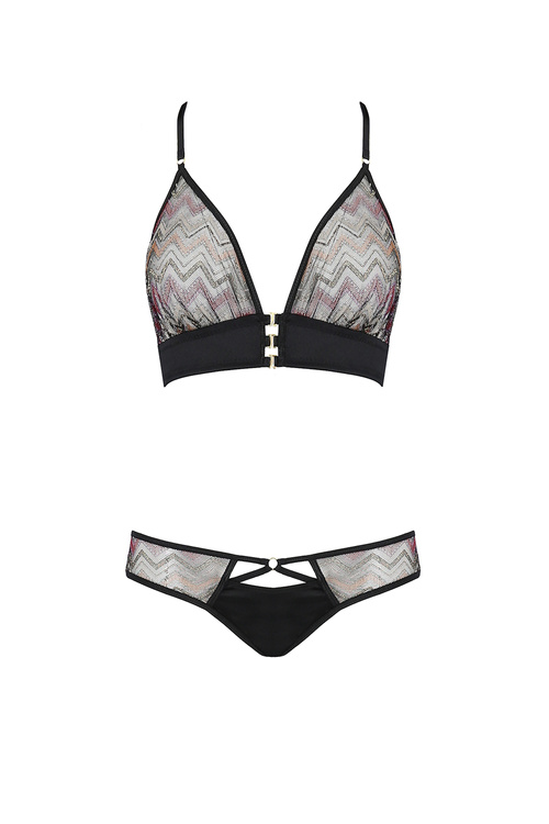 Casmir Lagerta bikini Nocna komplet biustonosz + stringi, black