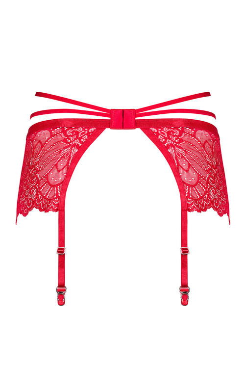 Obsessive Loventy garter belt Pas do pończoch niski, czerwony