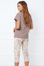 Italian Fashion Solita kr.r. sp.3/4 Nocna piżama, cappuccino/druk
