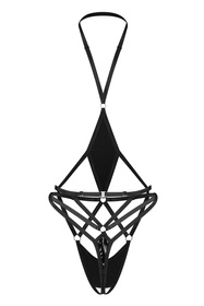 Obsessive Keira Lise crotchless teddy Body sexy, czarny