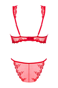 Obsessive Lonesia set Nocna komplet biustonosz + figi, czerwony