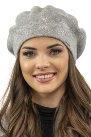 Vivisence 7050 Nakrycie głowy beret, jasnoszary
