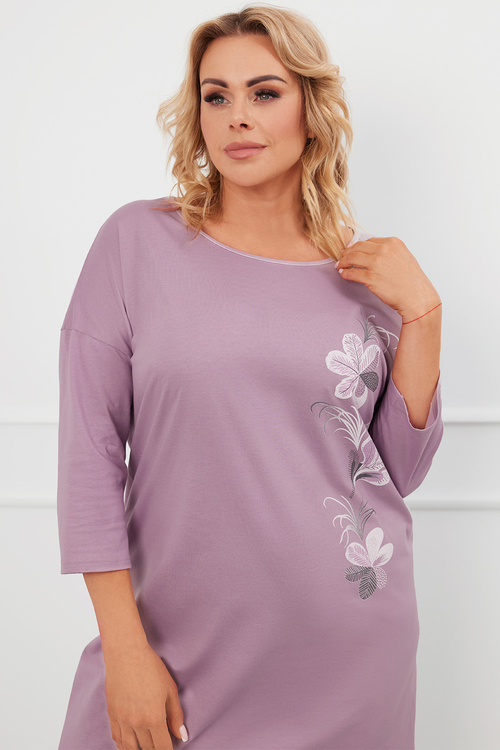 Italian Fashion Ibena r.3/4 Nocna koszula, wrzos