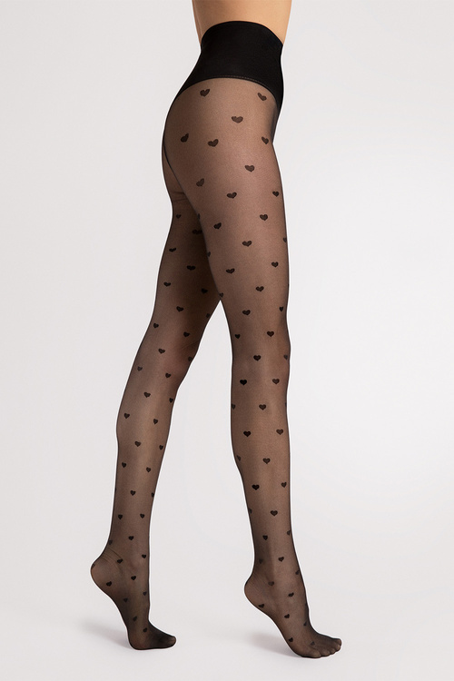 Fiore Heartbeat 20 DEN F5007 Wyrób pończoszniczy rajstopy, black