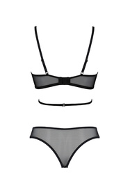 Avanua Carina set Nocna komplet biustonosz + stringi, black
