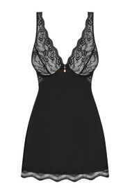 Obsessive Luvae babydoll Nocna komplet koszulka + stringi, czarny