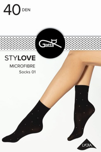 Gatta Stylove 01 40 DEN Wyrób pończoszniczy skarpetki, nero