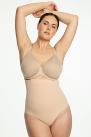Julimex 441 Seamless High-Waist Panty Majtki figi modelujące, beżowy