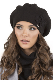 Vivisence 7006Kmpl Komplet beret+szalik, czarny