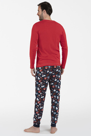 Italian Fashion Rojas dł.r. dł.sp. Nocna piżama, czerwony/druk