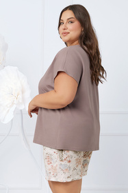 Italian Fashion Solita kr.r. kr.sp. Nocna piżama, cappuccino/druk