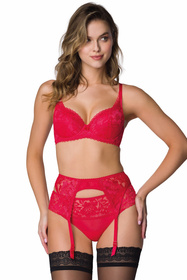 Mat 0115/11 Hannah Biustonosz push-up, czerwony