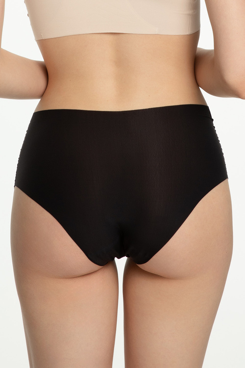 Julimex Mousse Maxi Majtki wysokie figi, czarny